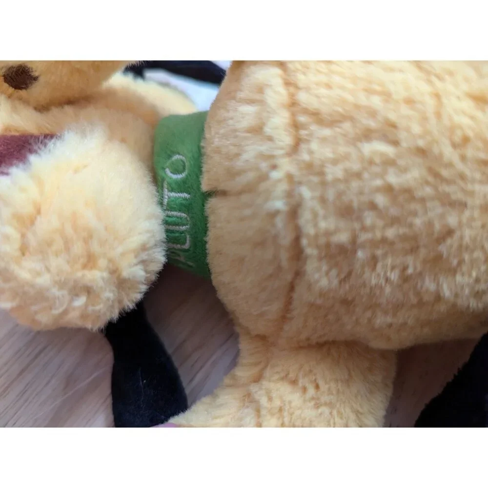 Disney Parks Pluto the Dog laying 15 inch stuffed animal‎ toy green collar - Picture 7 of 8